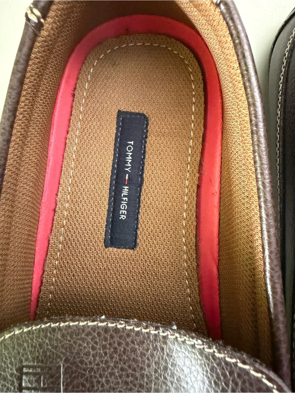 Tommy Hilfiger Men's Brown Leather Driving Loafers size 10.5